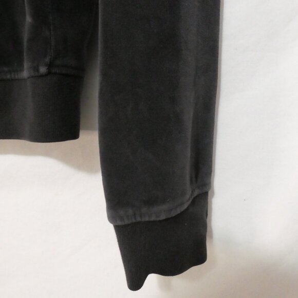 Y2K - GAP - Stretch | medium | Black Zip-Up Velour Hooded Jacket | Pockets - Picture 16 of 16